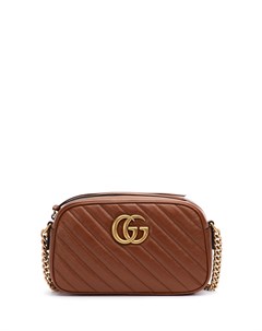 Коричневая стеганая сумка GG Marmont Gucci