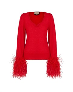 Красный пуловер Gucci