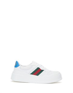 Белые комбинированные кроссовки Gucci