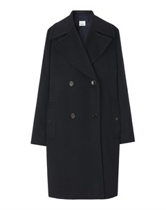 Кашемировое пальто темно синего цвета Burberry