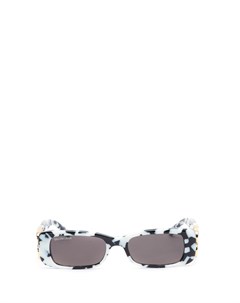 Прямоугольные солнцезащитные очки в черно белой оправе Dynasty Balenciaga