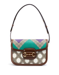 Разноцветная сумка с принтом Horsebit 1955 Gucci