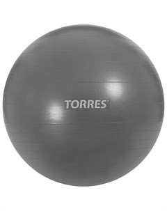 Фитбол torres al121175sl диаметр 75 см эластичный пвх с защитой от взрыва с насосом цвет серый Nobrand