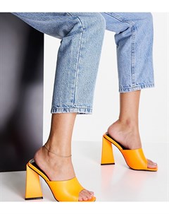 Оранжевые мюли из искусственной кожи на каблуке Simmi London Cecilia Simmi shoes