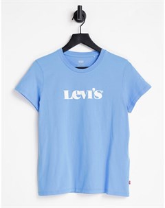 Футболка голубого цвета с логотипом в стиле ретро Perfect Levi's®