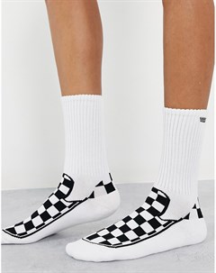 Белые носки с рисунком в виде слипонов Checkerboard Slip On Vans