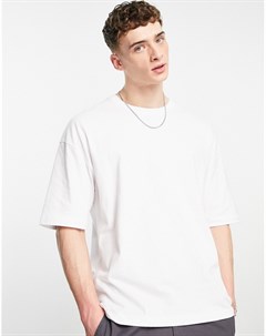 Белая футболка в стиле super oversized Bershka