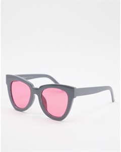 Солнцезащитные очки с оправой формы кошачий глаз и розовыми линзами Aj morgan