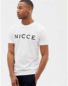 Белая футболка с логотипом Nicce