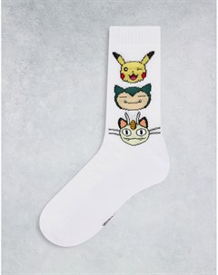 Носки с покемонами Пикачу Снорлаксом и Мяутом Pokemon Asos design