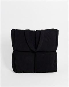 Черная сумка тоут из вельвета в стиле super oversized Asos design