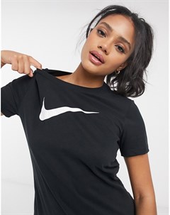 Черная футболка с логотипом галочкой essential Nike training