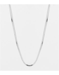 Ожерелье цепочка из стерлингового серебра плетения змейка с плоскими звеньями толщиной 3 мм Lost souls