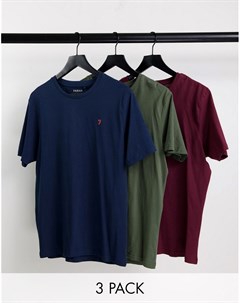 Набор из 3 футболок для дома разных цветов Waltham Farah