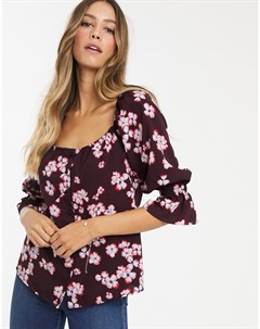 Блузка на пуговицах с цветочным принтом Vero moda