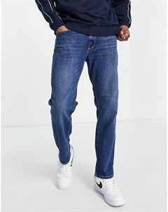 Синие выбеленные джинсы классического кроя Intelligence Clark Jack & jones