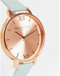 Часы с большим циферблатом мятно зеленого цвета и цвета розового золота Olivia burton