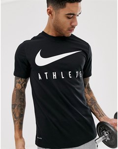 Черная футболка для тренировок Dri FIT Nike training