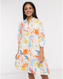 Платье рубашка мини с цветочным принтом Y.a.s