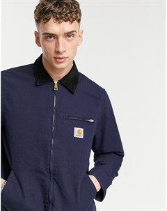 Темно синяя куртка с подкладкой detroit Carhartt wip