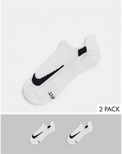 Набор из 2 пар белых коротких носков в стиле унисекс Nike running