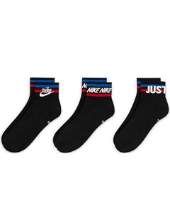 Набор из 3 пар черных носков до щиколотки Essential Nike
