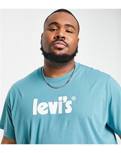 Сине зеленая футболка с логотипом Big Tall Levi's®