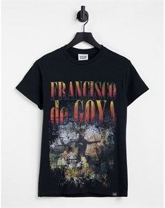 Черная футболка с принтом Francisco De Goya Vintage supply