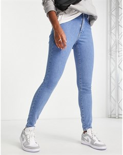 Голубые выбеленные джинсы супероблегающего кроя с завышенной талией Sylvia Tommy jeans
