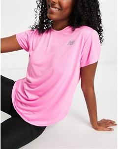 Розовая футболка с короткими рукавами Running Accelerate New balance