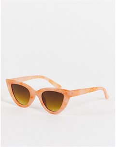 Женские солнцезащитные очки кошачий глаз в оранжевой оправе Jeepers peepers