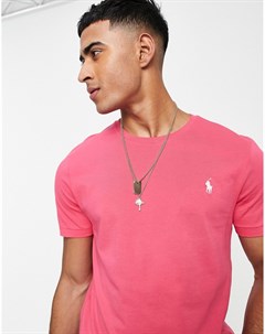 Ярко розовая футболка с логотипом Polo ralph lauren