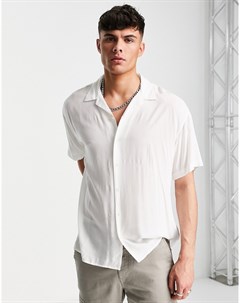 Oversized рубашка белого цвета с отложным воротником Originals Jack & jones
