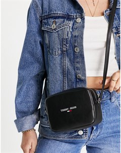 Черная сумка через плечо из искусственной кожи Tommy jeans