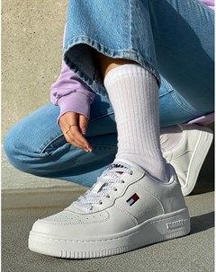 Баскетбольные кроссовки белого цвета со светоотражающей отделкой Tommy jeans