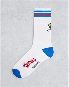 Белые спортивные носки в бейсбольном стиле Peanuts Asos design
