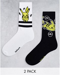 Набор из 2 пар носков с принтом покемона Пикачу Asos design