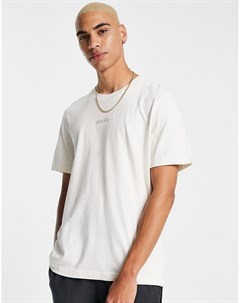 Белая футболка с логотипом на спине Tonal Textures Adidas originals