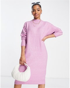Вязаное платье миди фиолетового цвета Monki