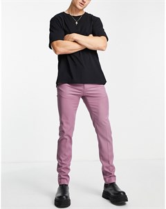 Фиолетовые брюки зауженного кроя Topman