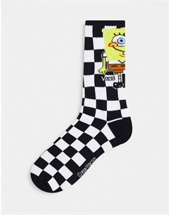 Носки стандартной длины в шахматную клетку x Spongebob Vans
