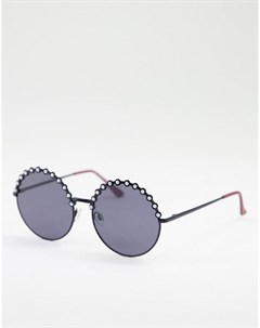 Круглые солнцезащитные очки с камнями On Broadway Aj morgan