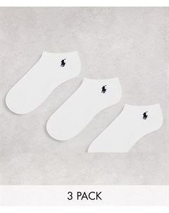 3 пары белых спортивных носков Polo ralph lauren