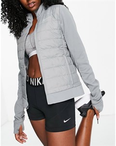Серая куртка с синтетическим наполнителем Therma FIT Nike running