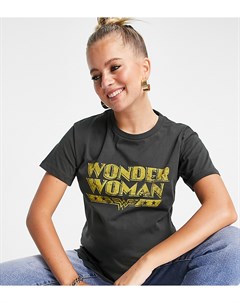 Темно серая футболка с принтом Wonder Woman ASOS DESIGN Maternity Asos maternity