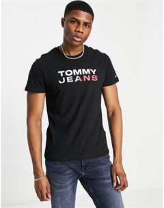 Черная футболка с логотипом Essential Tommy jeans