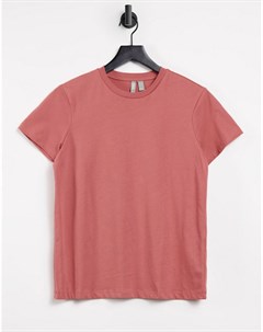 Розовая футболка из органического хлопка с круглым вырезом ultimate Asos design