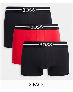 Набор из 3 боксеров брифов черного и серого цветов и цвета хаки BOSS Boss bodywear