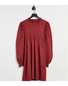 Темно красное трикотажное платье бэбидолл со сборками ASOS DESIGN Maternity Asos maternity