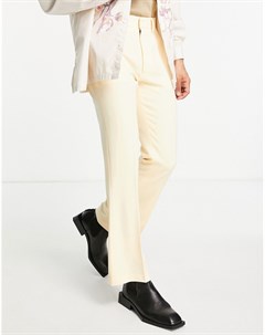 Расклешенные строгие брюки персикового цвета Asos design